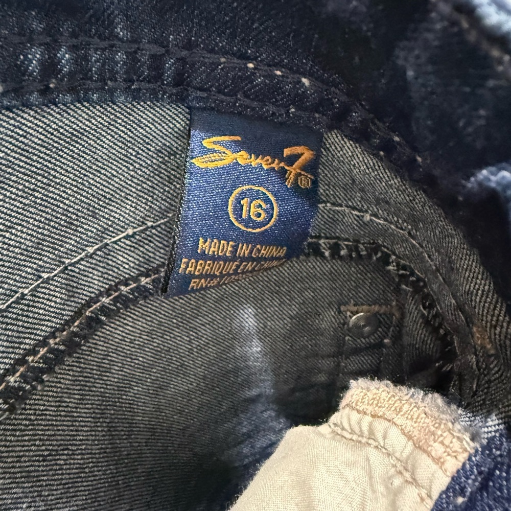 Seven7 Women's Dark Blue Jean Shorts - Picture 4 of 5